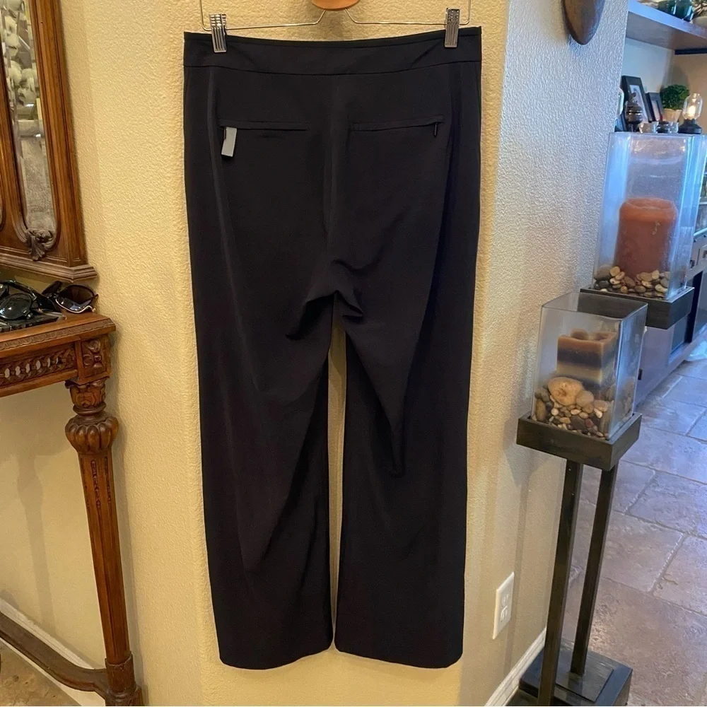 ATHLETA Women Black Wide Leg Snap Sides Pants Size 6